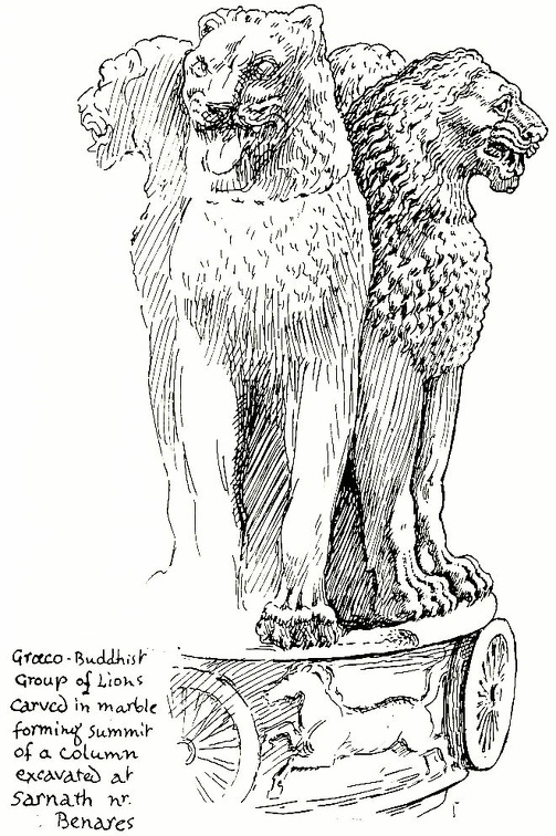 Græco-Buddhist Group of Lions carved in marble.jpg