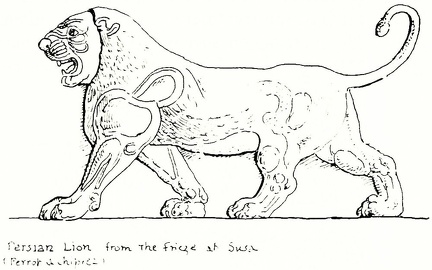 Persian Lion from the frieze at Susa (Perrot &amp; chipiez)