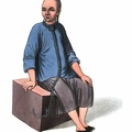 A Man fastened to a Block of Wood