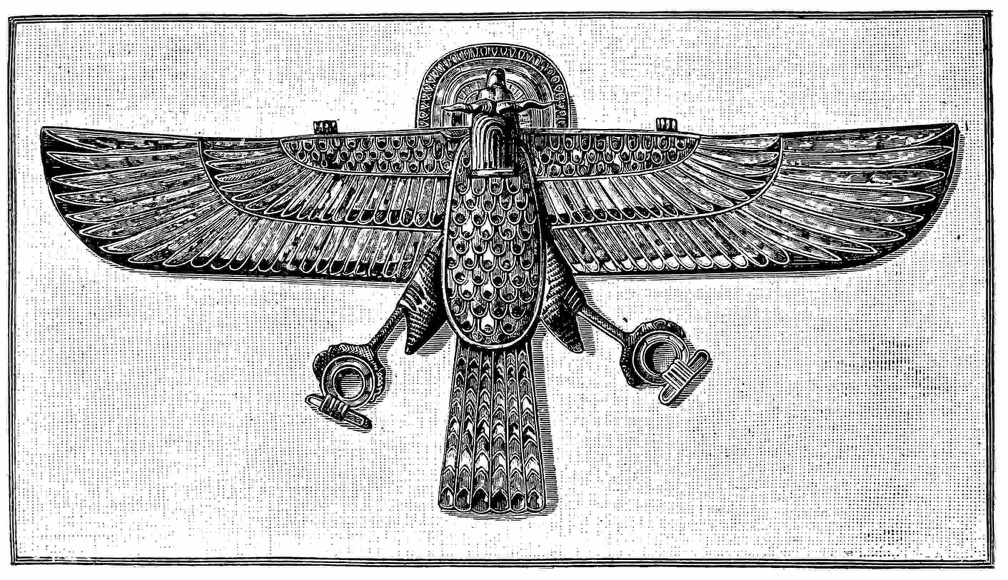 Pectoral in shape of a hawk with a ram’s head