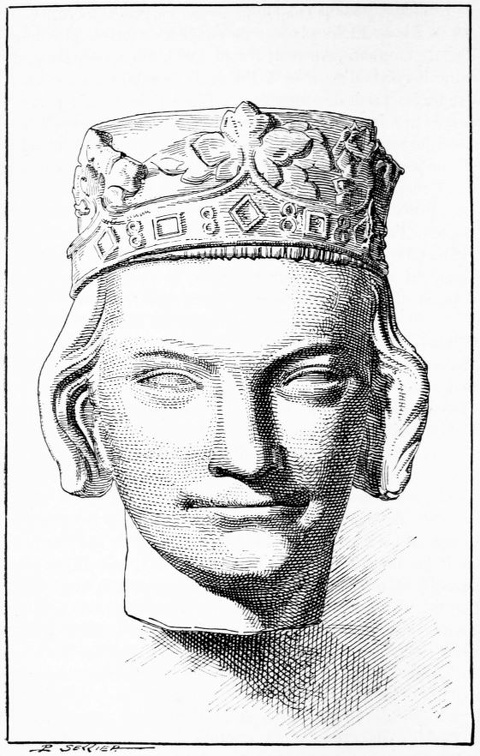 Philippe le Bold, son of Saint Louis, after his tombstone.jpg