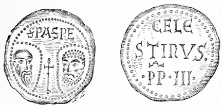 Seal of Celestin III, like the apostles