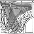 Iron plate for upright pianoforte with Agraffes (Mehlin patents)