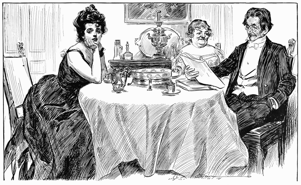 A quiet dinner with Dr. Bottles -  after which he reads aloud miss Babbles’s latest work