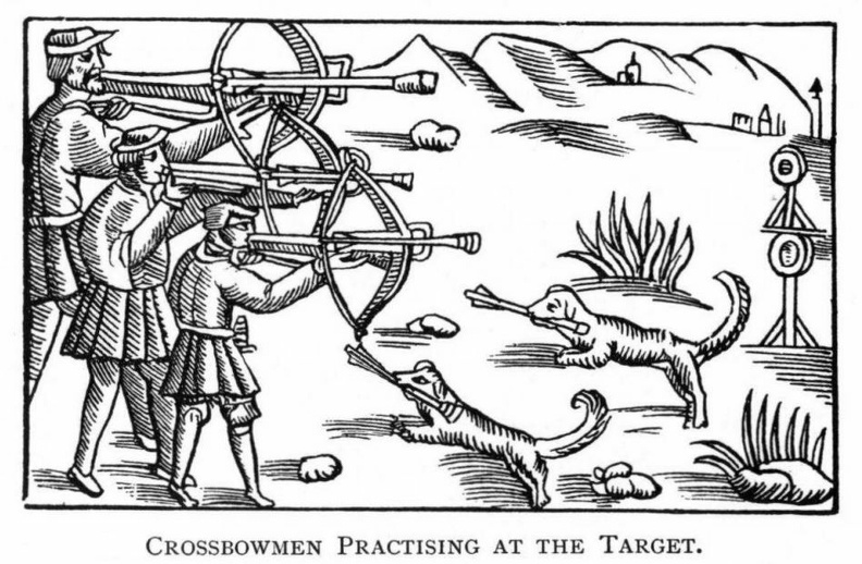 Crossbowmen practising at the target.jpg