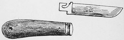 Gum Scraper's Knife, constructed so that blade can be replaced when worn out