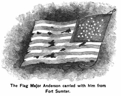The flag Major Anderson carried with him from Fort Sumter