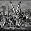 Bartholomew flayed on the cross