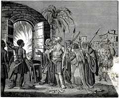 The apostle Thomas, cast into an oven