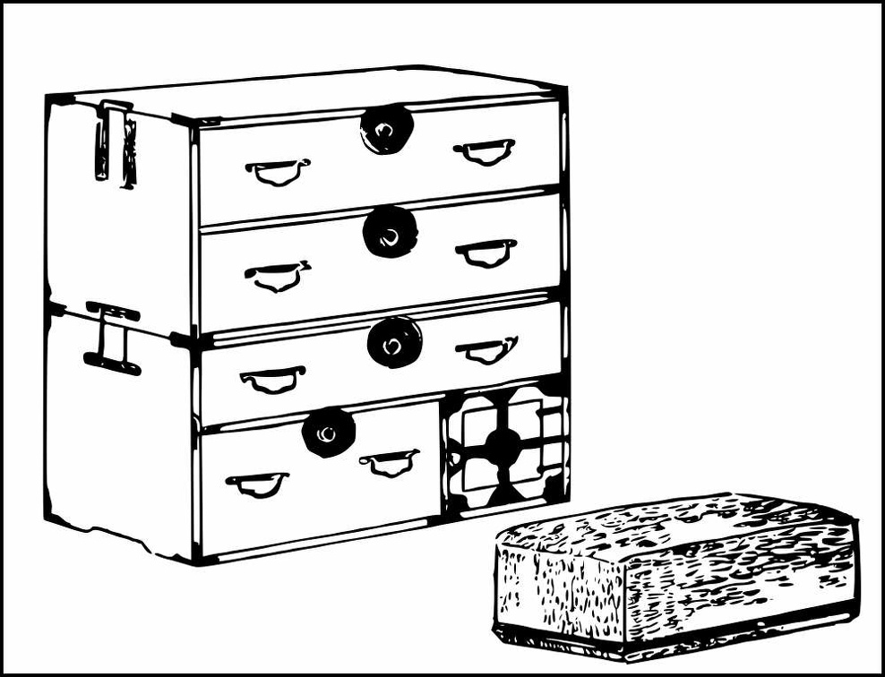 A chest of drawers and a trunk.jpg