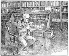 Edison in his Library