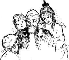 Three girls and an old man