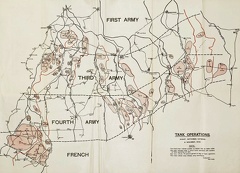 Map of Tank Operations, August–November, 1918