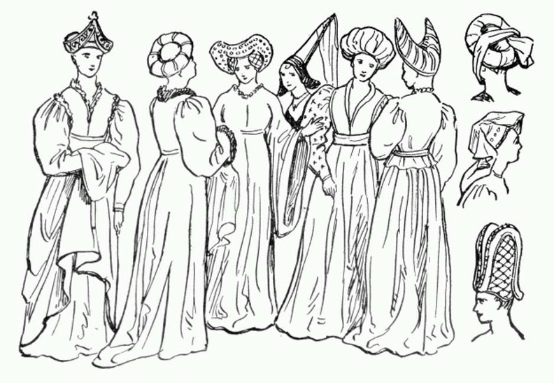Female Costume  Fifteenth century, 1st half.jpg