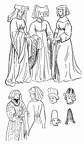 Female Costume - Fifteenth century, 1st half