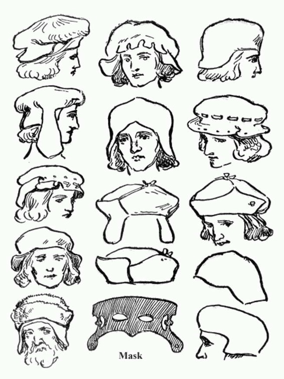 Cap shapes. Period Henry VIII.jpg