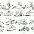Shapes of Shoes from 1590-1650