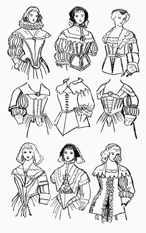Collar and Bodice types. Period Charles I.jpg