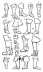 Boot shapes. Charles I to 1700