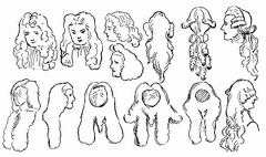 Wig types, 1st half 18th century