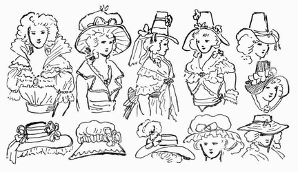 Hats during period 1790-1800
