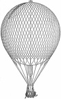 Diagram of a modern spherical balloon with ripping panel