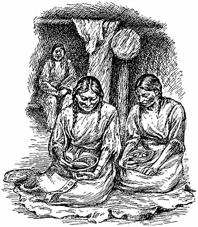 As we two girls sat on the floor, with ankles to the right, as Indian women always sit.jpg