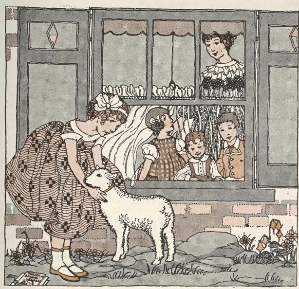 Little girls looking with a lamb.jpg