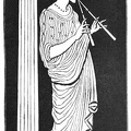 A Muse playing the Diaulos