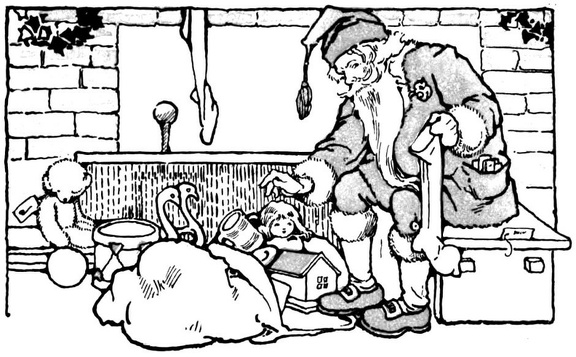 Santa filling the stockings