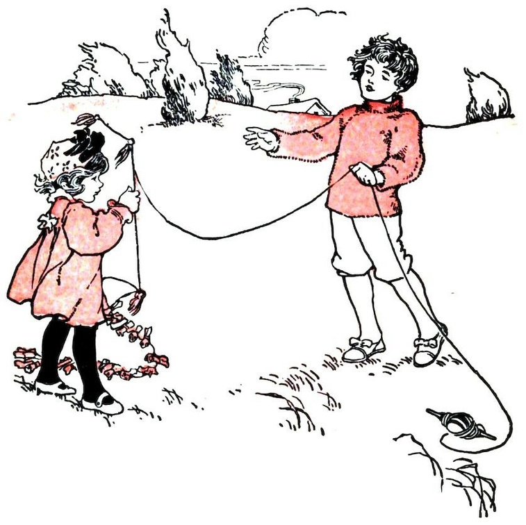 Boy and girl gettingready to fly a kite.jpg