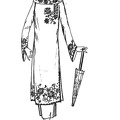 Lady in dress with Chinese influence