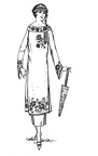 Lady in dress with Chinese influence