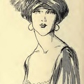 Lady in hat for evening wear 2