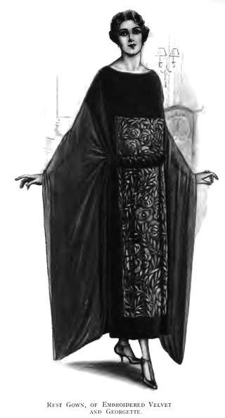 Lady in velvet gown