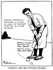Farrell and his putting stance