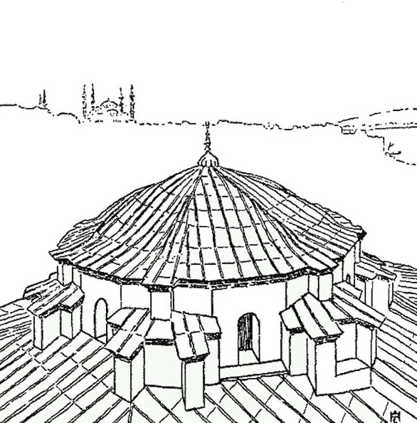 View of the Exterior of the Dome of SS. Sergius and Bacchus.jpg