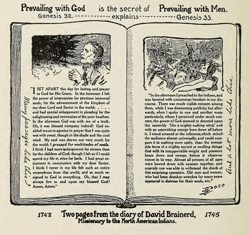 Two pages from the diary of David Brainerd
