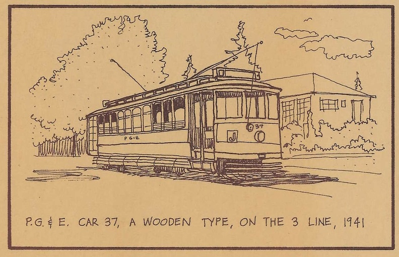 P.G. and E. Car 37, A wooden type, on the 3 line, 1941.jpg