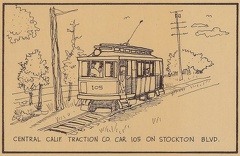 Central Calif. Traction Co. Car 105 on Stockton Blvd