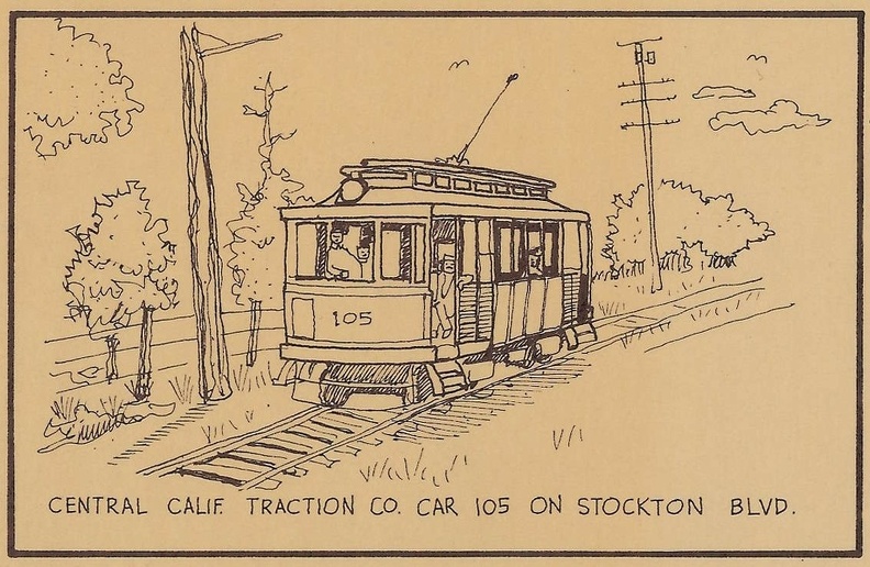 Central Calif. Traction Co. Car 105 on Stockton Blvd.jpg