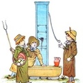 Children at the water pump