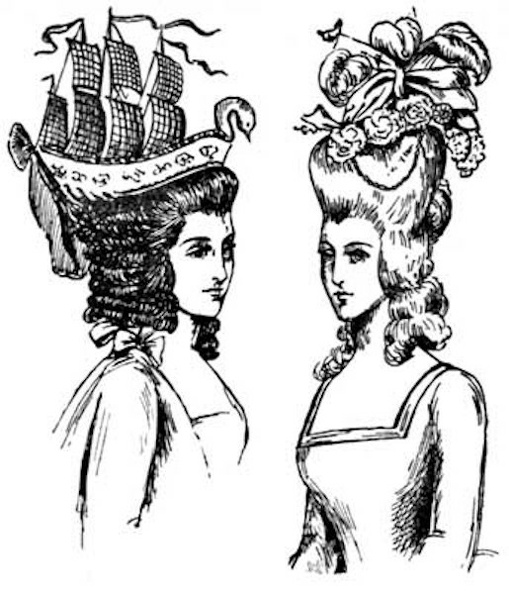 Fashionable head-dresses in the times of the Georges.jpg