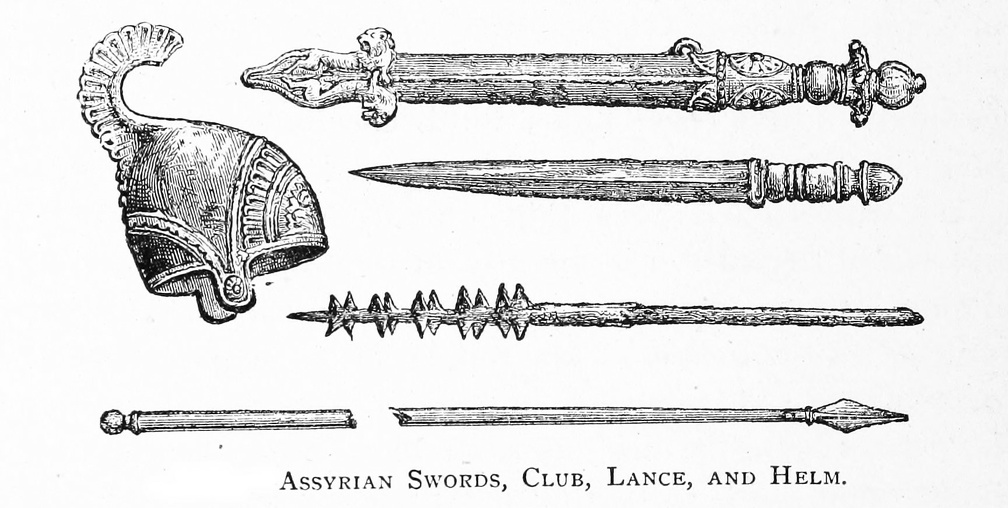 Assyrian Swords, Club, Lance and Helm