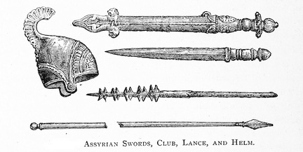 Assyrian Swords, Club, Lance and Helm