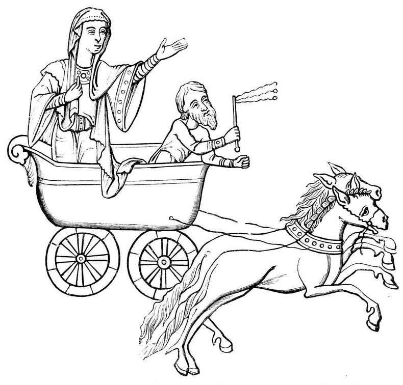 The Carruca, or Pleasure-Carriage, drawn by a Pair of Horses, dating from the Fifth to the Tenth Century.jpg