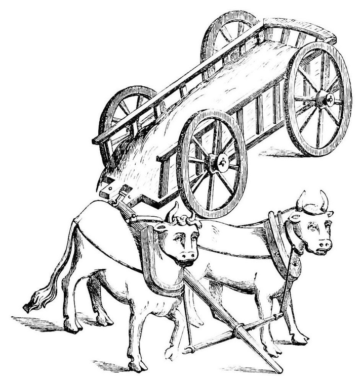 Cart drawn by Oxen, end of the Fifteenth Century.jpg