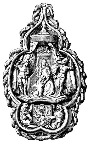 Escutcheon in Silver-gilt, executed by Corneille de Bonte, in the Fifteenth Century.jpg