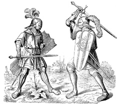 Knights in complete Armour, with the Salade