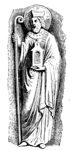 Statuette of St. Avit, in the Church of Notre-Dame de Corbeil.jpg